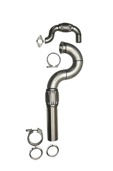 76mm Downpipe ,Bausatz mit V-Bandanbindung und 38mm Wastegate